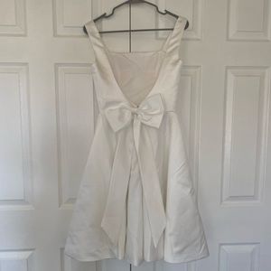 White Fit and Flare Dress with beautiful Bow on the back